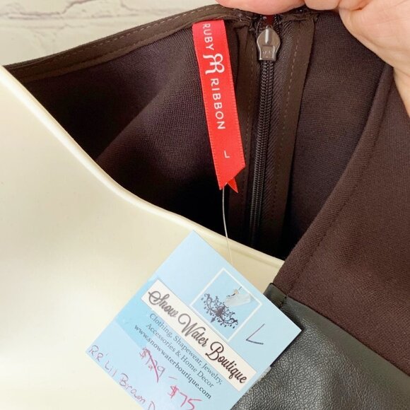 SHAPEWEAR BUILT IN RUBY RIBBON 'LIL BROWN DRESS! NWT SZ L - Picture 7 of 7